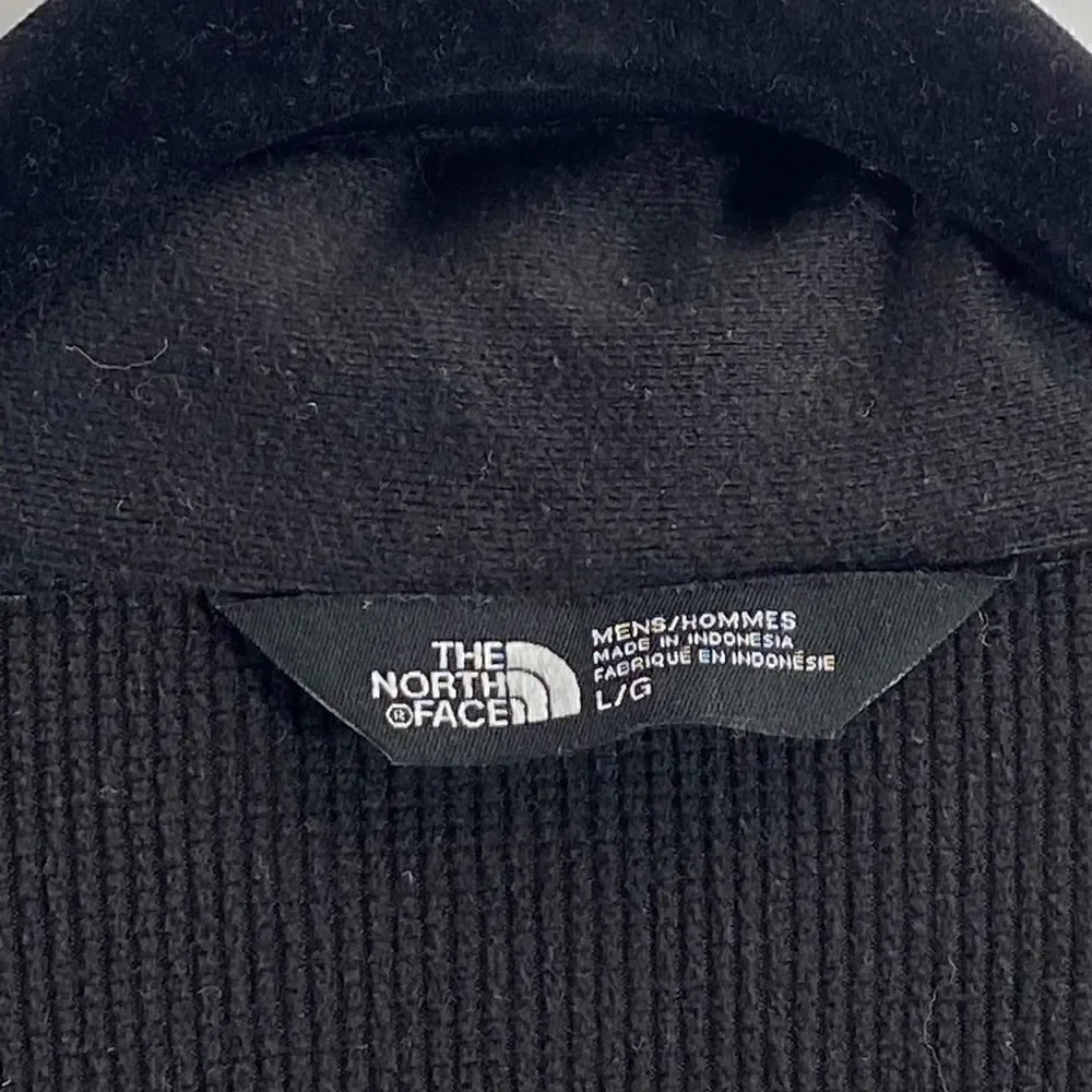 The North Face men's large windwall Soft-shell  Jacket Black Full Zip logo EUC